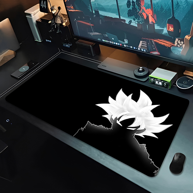 Home Office Keyboard And Mouse - Alfombrilla de Ratón DBZ Black Anime