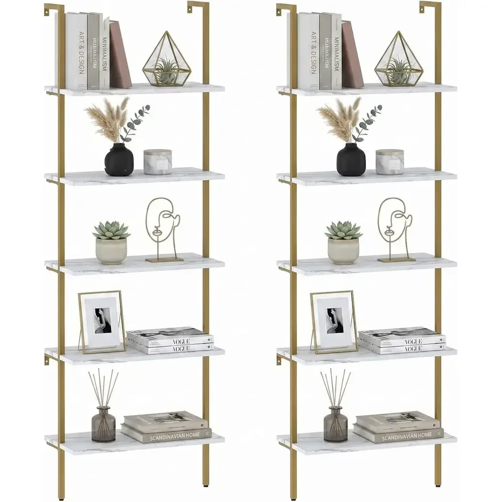 Home Office Bookshelves - Estantería de Madera de 5 Niveles