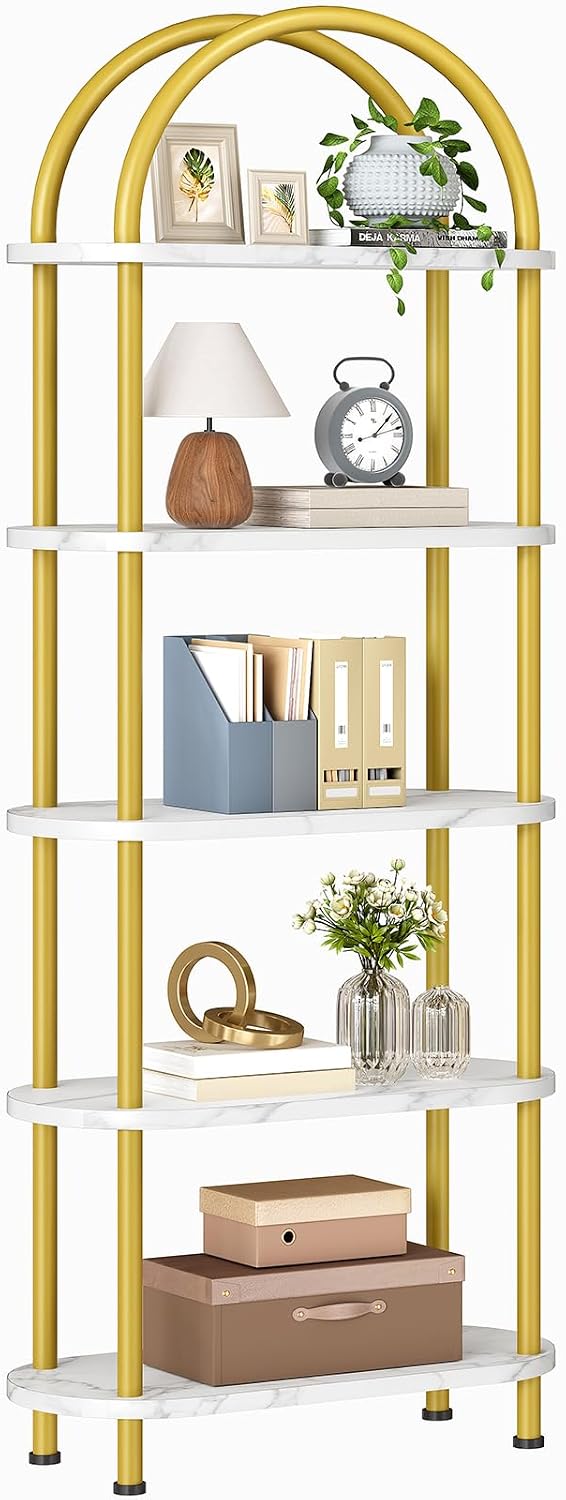 Bookcase Wood Shelf - HOOBRO Estantería Abierta de 5 Niveles,