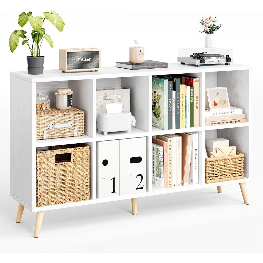 Home Office Bookshelves - Estantería de madera de 2 niveles