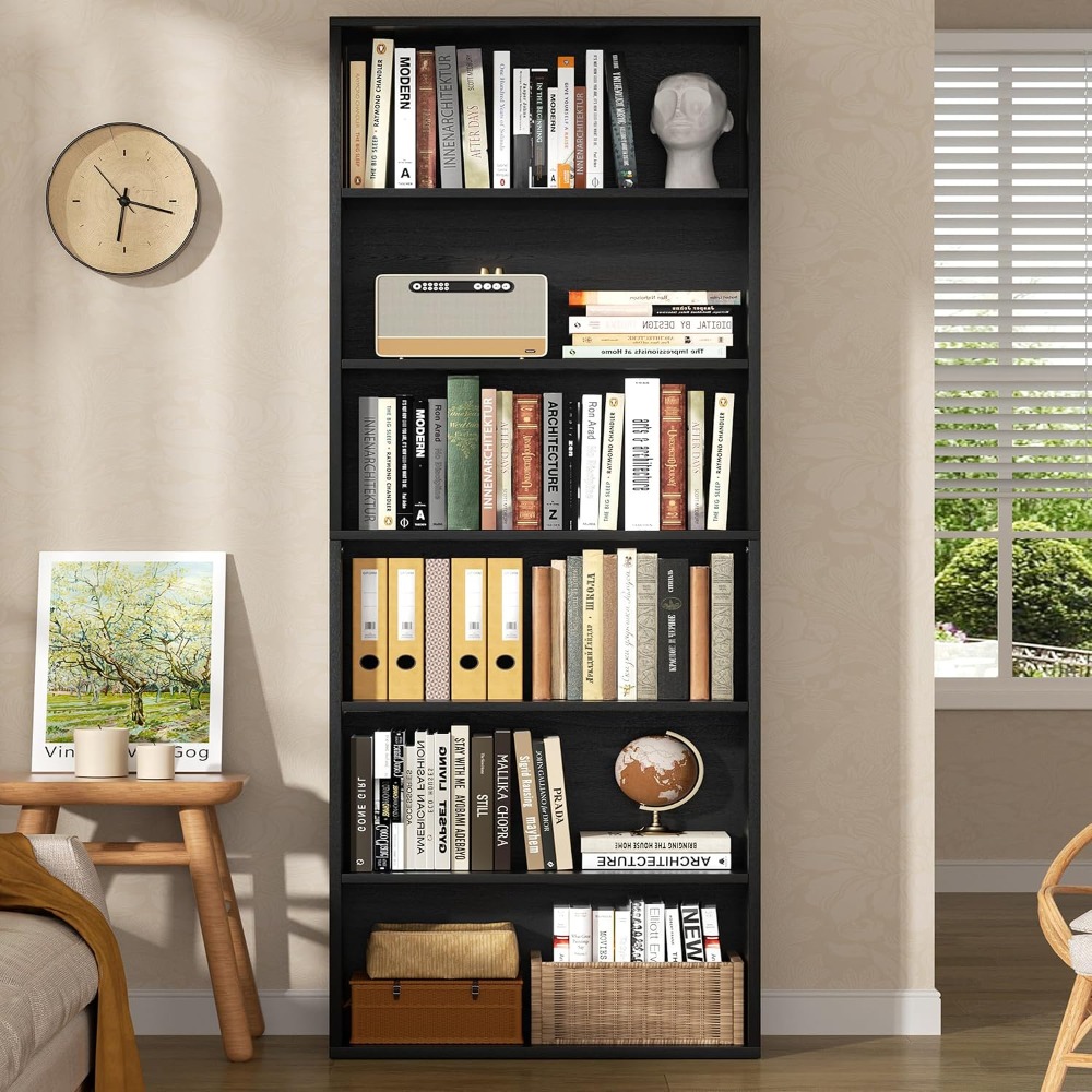 Librería Abierta de 6 Niveles, - Bookcase Wood Shelf reseña y precio