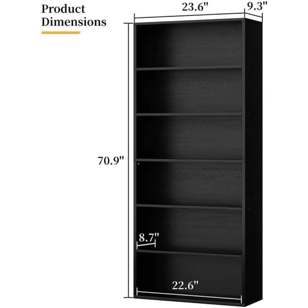 Librería Abierta de 6 Niveles, - Bookcase Wood Shelf reseña y precio