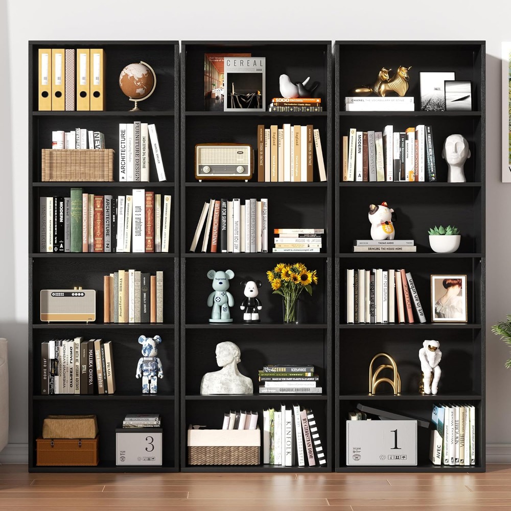Librería Abierta de 6 Niveles, - Bookcase Wood Shelf reseña y precio
