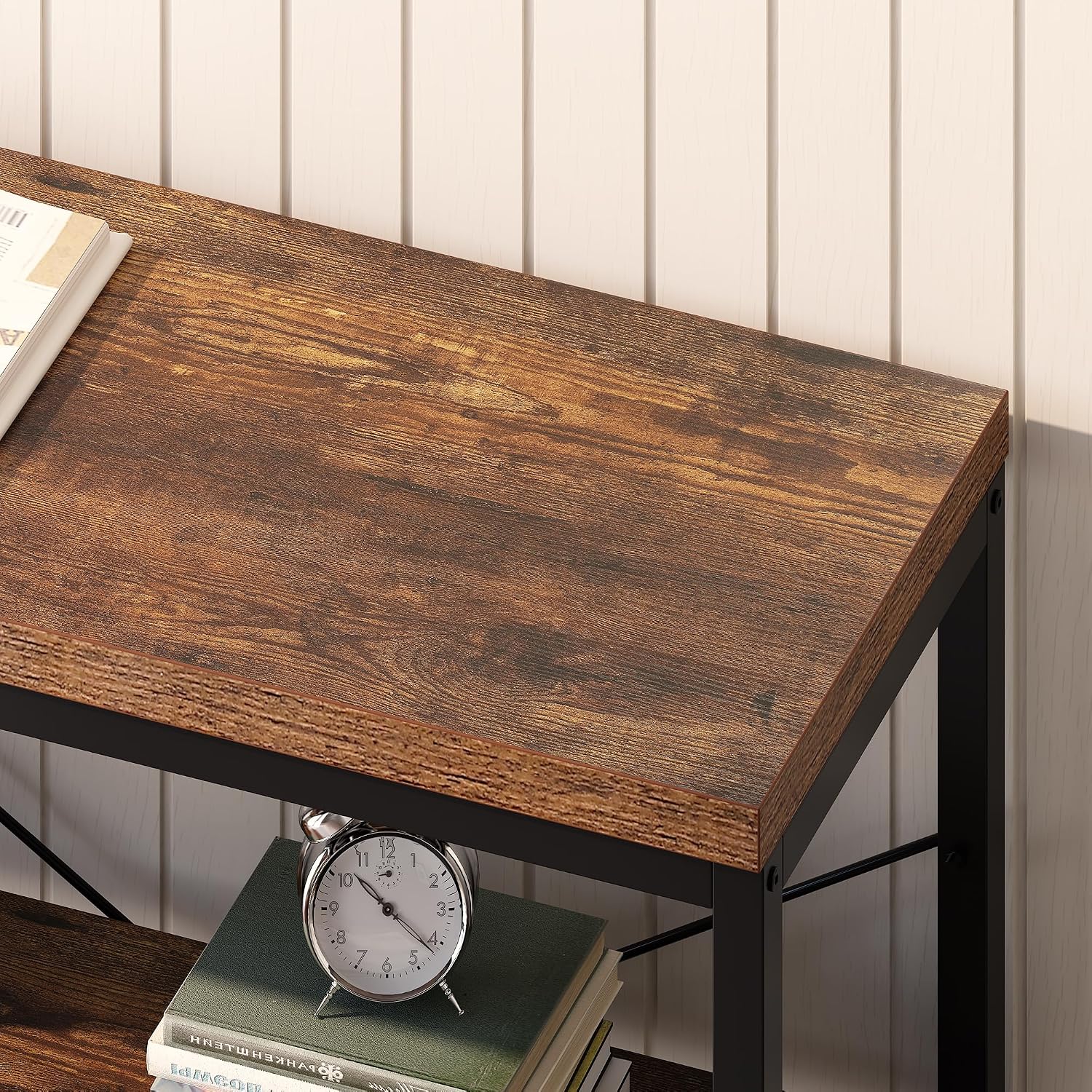 Estantería industrial de 3 niv - Bookcase Wood Shelf reseña y precio