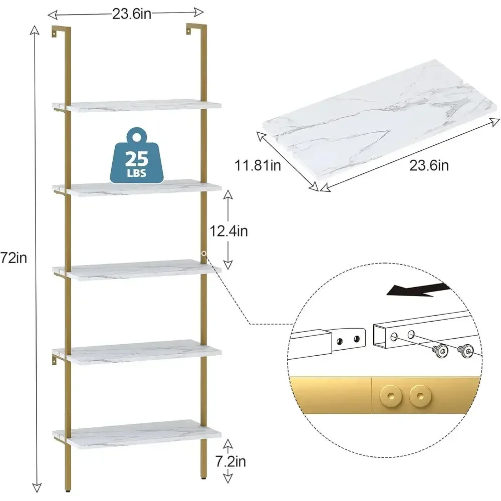 Estantería de Madera de 5 Nive - Home Office Bookshelves reseña y precio