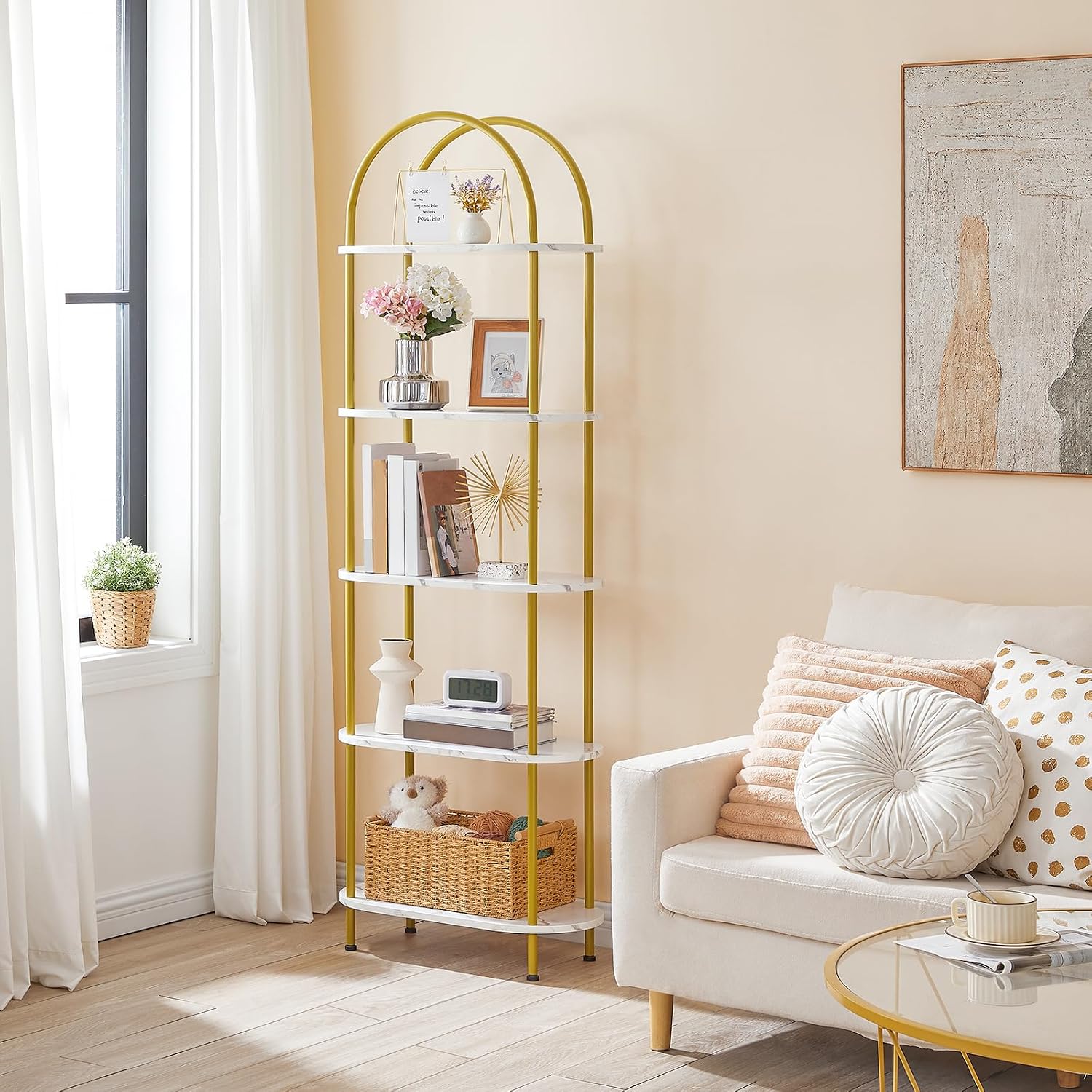 HOOBRO Estantería Abierta de 5 - Bookcase Wood Shelf reseña y precio