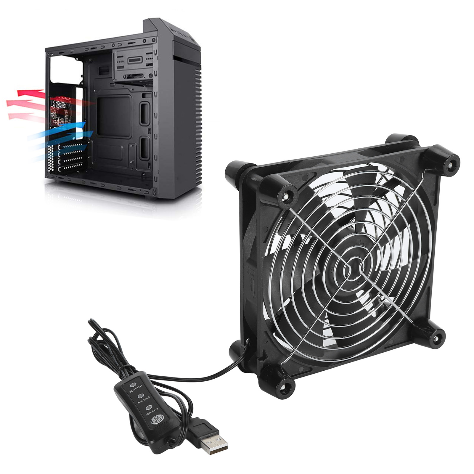 Ventilador de caja de ordenado - Usb Desk Fan reseña y precio