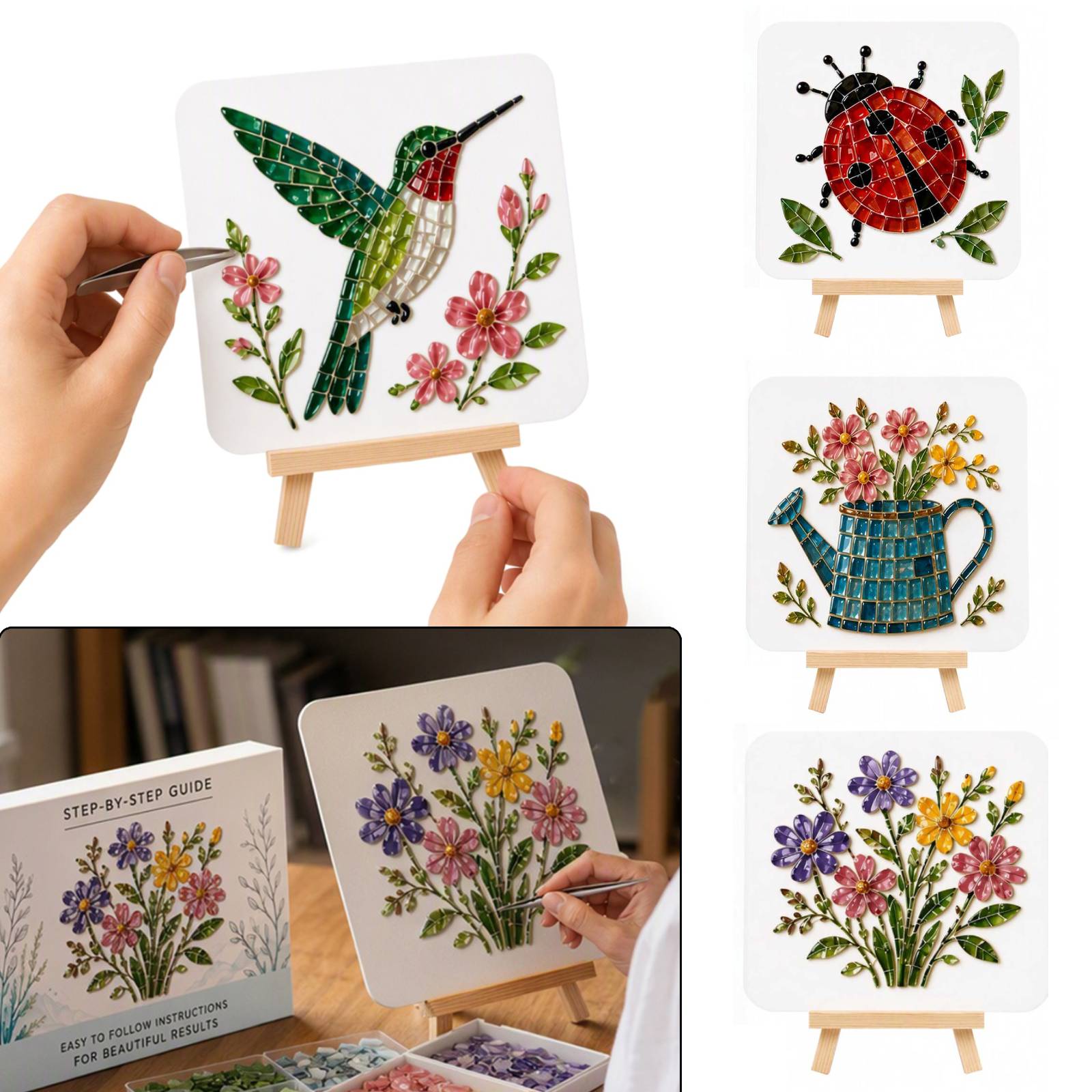Kit de Mosaico de Cristal Mari - Home Office Bookshelves reseña y precio