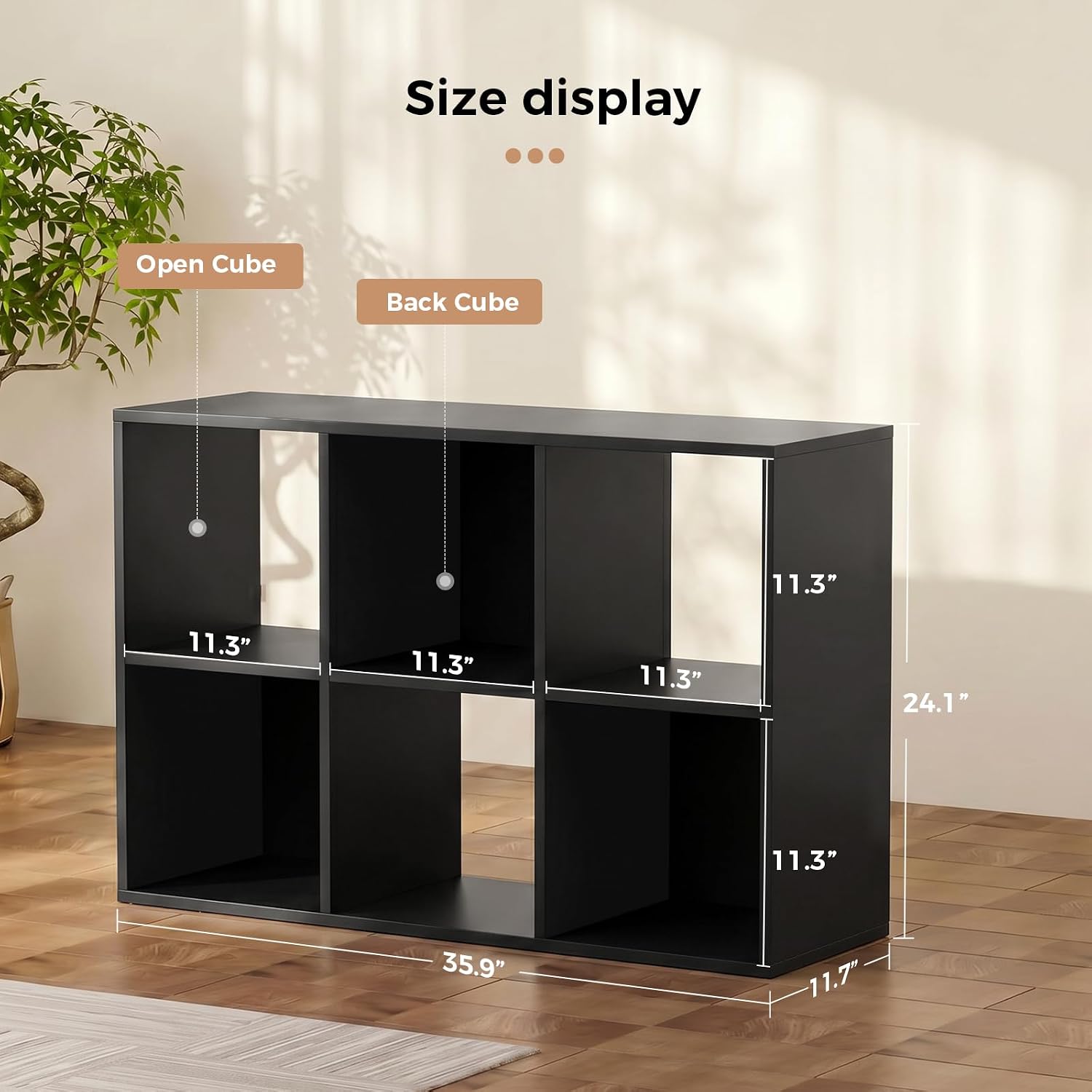 Organizador de Almacenamiento  - Bookcase Wood Shelf reseña y precio