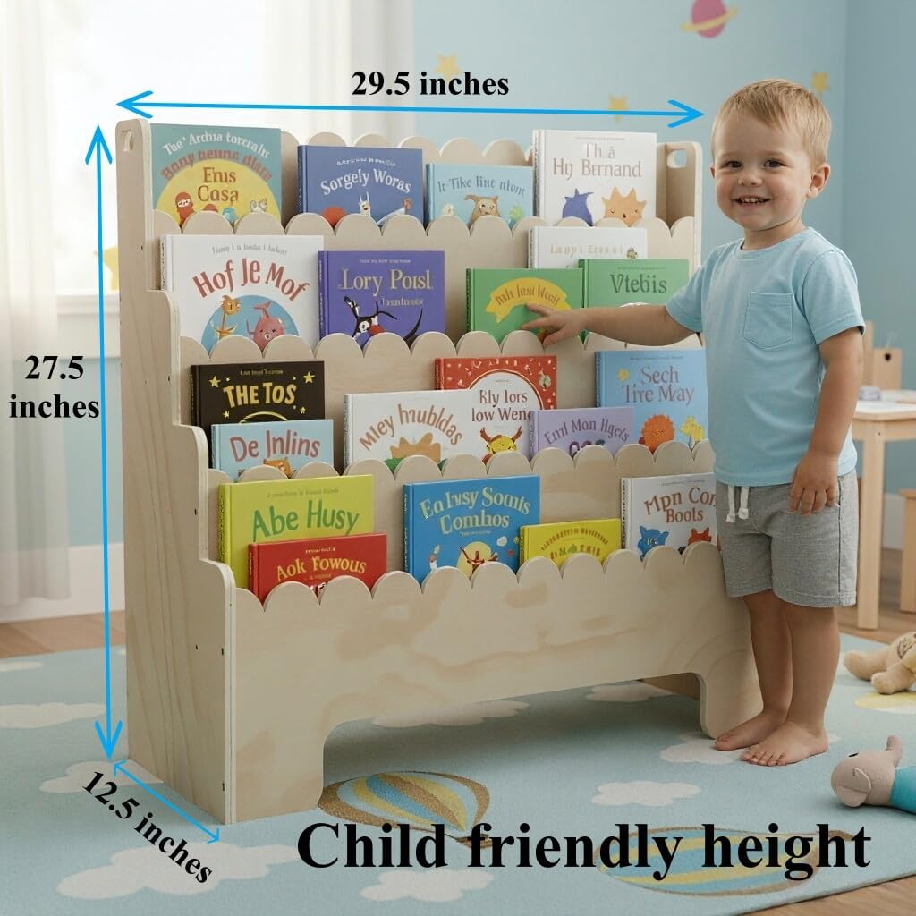Estantería para Niños de 4 Niv - Bookcase Wood Shelf reseña y precio