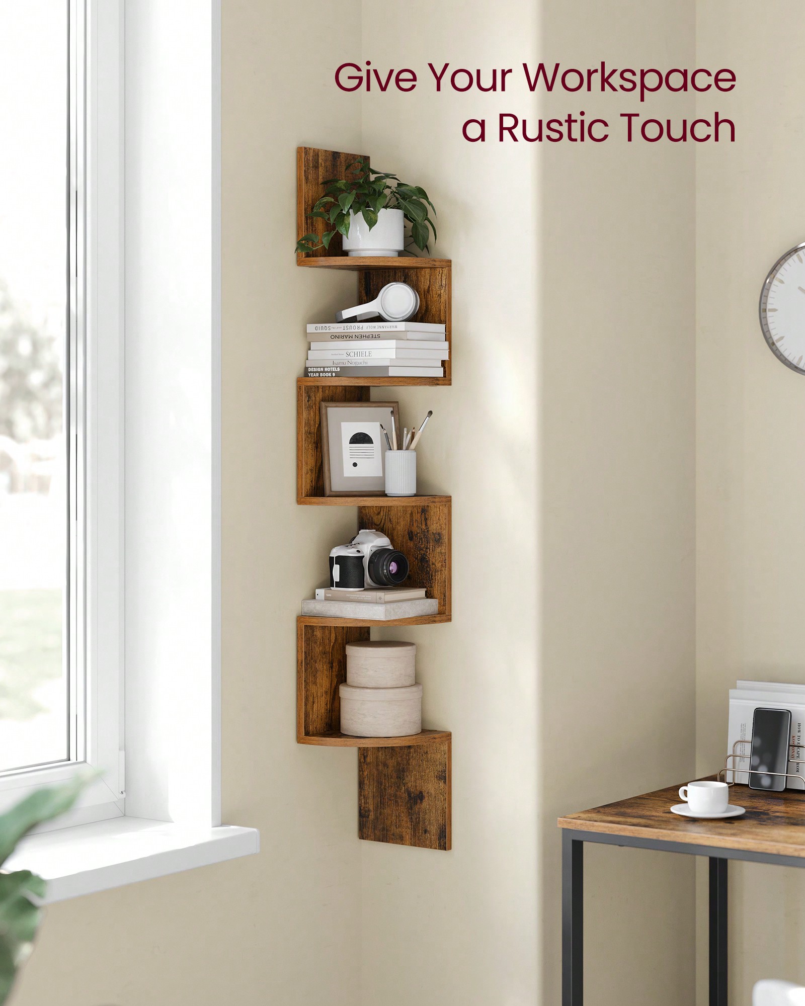 Estante Flotante de Esquina de - Home Office Bookshelves reseña y precio