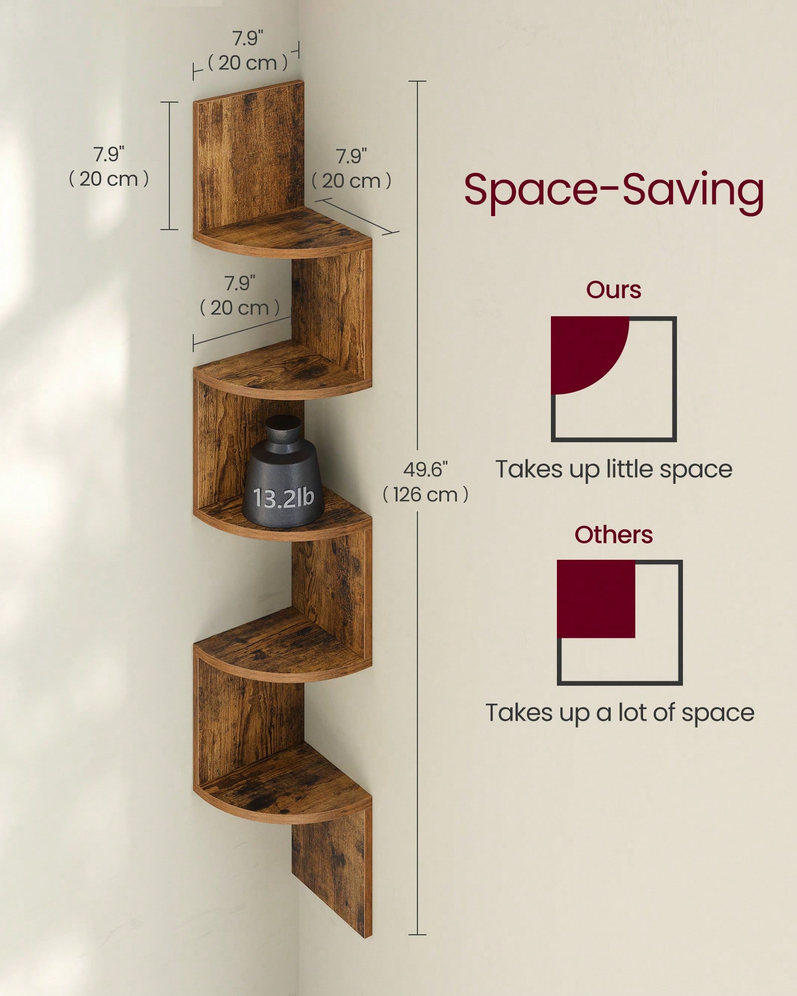Estante Flotante de Esquina de - Home Office Bookshelves reseña y precio