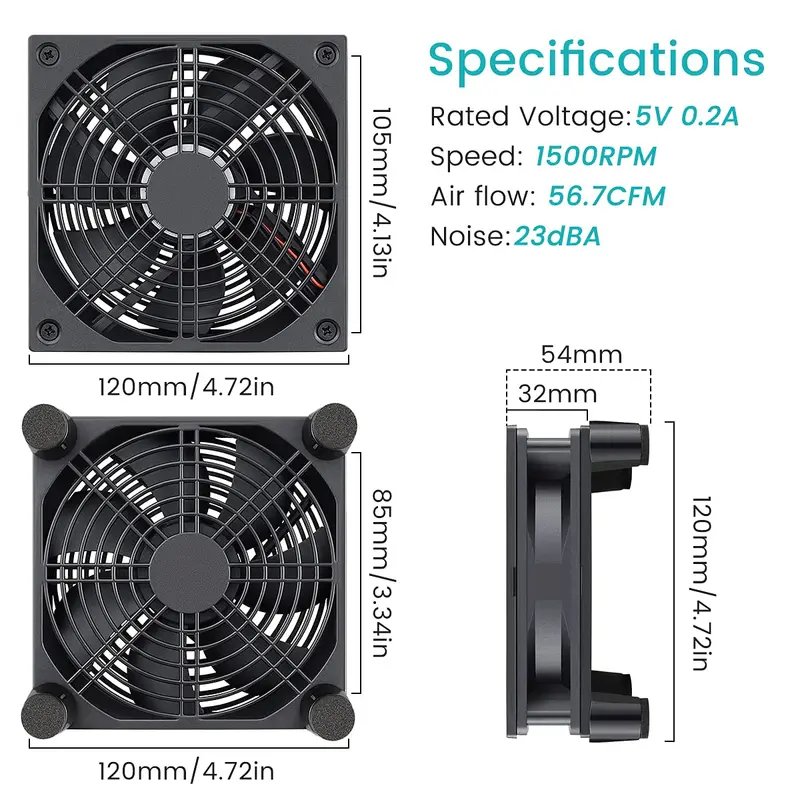 Ventilador USB para PC de 120  - Usb Desk Fan reseña y precio